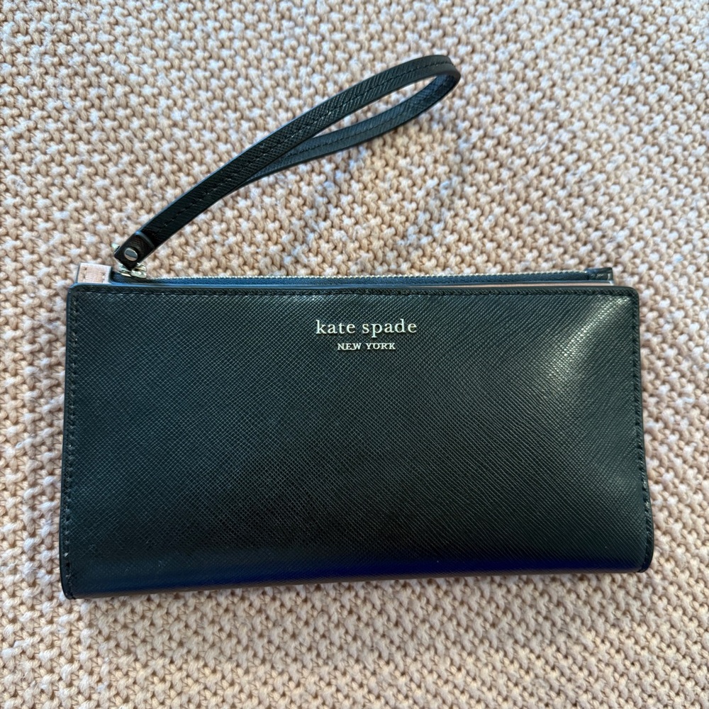 Kate Spade Black Spencer Continental Wristlet